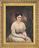 GRAVES Henry Richard, Hon 1820-1885,Portrait of Miss Minnie Preston, seated besi,1869/71,Christie's 2011-10-04