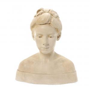 GRAVESEN Betty,Plaster bust depicting the artist's daughter,1905,Bruun Rasmussen 2015-09-14