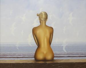 GRAY Anthony John 1945,Seated nude looking out to sea,Lacy Scott & Knight GB 2024-03-15