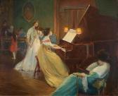 GRAY FREDERICK 1881-1930,Parlor scene with evening concert,Ivey-Selkirk Auctioneers US 2009-09-19