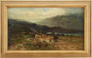 GRAY George 1880-1943,Landskap från skotska högländerna med boskap,Uppsala Auction SE 2022-02-15