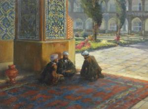 GRAY George R,Figures in the mosque,Burstow and Hewett GB 2014-03-26