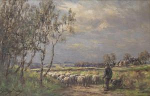 GRAY J.G 1800-1800,Farmer with sheep on road,20th Century,Hansons GB 2022-10-14