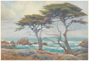 GRAY Percy 1869-1952,Along the Monterey coastline,1928,John Moran Auctioneers US 2023-11-14