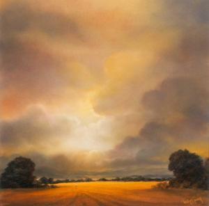 Gray Philip 1959,autumnal sunset landscape with figure in the d,20th Century,Rogers Jones & Co 2023-09-01