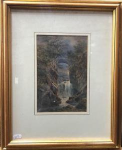 GRAY William Hal 1820-1895,A high bridge over a waterfall,1873,Andrew Smith and Son GB 2019-09-10