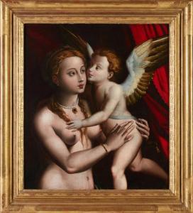 GRAZIA Leonardo 1505-1548,Vénus et l'Amour,1541,Millon & Associés FR 2018-03-16