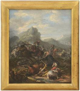 GRAZIANI Pietro 1600-1700,Scontro di cavalieri,Meeting Art IT 2022-11-12