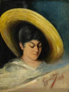 GRAZZINI EUFEMIO 1823-1883,Volto di donna,1869,Fabiani Arte IT 2020-11-14