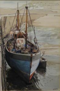 GREAVES CHRISTOPHER,Fishing boats in the harbour,David Lay GB 2013-01-24