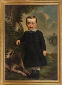 GREAVES WILLIAM A 1847-1900,Portrait of a boy and his dog,Eldred's US 2019-08-01