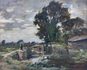 GREAVES William 1852-1938,The Old Lock,1926,David Duggleby Limited GB 2024-03-15