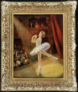 GRECHOW Wladimir 1917,Tanzende Ballerina auf der Bühne,Allgauer DE 2017-07-05