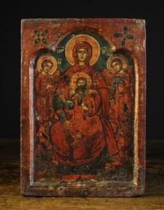 GREEK SCHOOL,Christ sat on the lap of The Mother of God,Wilkinson's Auctioneers GB 2017-02-26