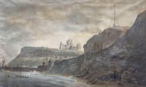 GREEN Amos,Whitby Abbey and Battery Parade from Whitby Sands,1790,David Duggleby Limited 2023-12-08