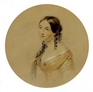 GREEN Benjamin Richard 1808-1876,PORTRAIT OF A YOUNG WOMAN,Mellors & Kirk GB 2016-05-18