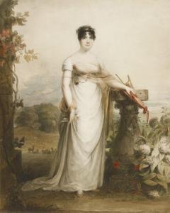 GREEN James 1771-1834,PORTRAIT OF A LADY, STANDING FULL LENGTH IN A WHIT,1808,Sworders GB 2018-06-20