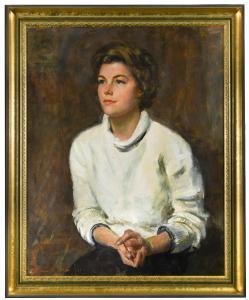 GREEN John Kenneth 1828-1879,Portrait of Mrs Carolyn Shard,1965,Cheffins GB 2019-02-07