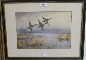 GREEN Roland 1896-1972,Mallard ducks in flight,Great Western GB 2022-08-24