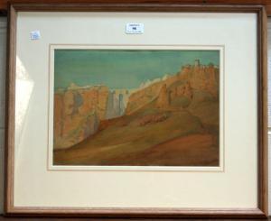 GREEN William Curtis 1875-1960,View of the Ronda Valley,Tooveys Auction GB 2009-06-16