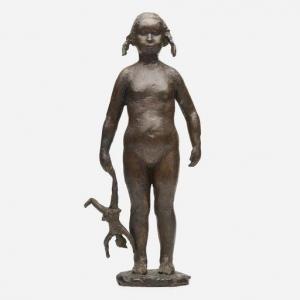 GREENBAUM Dorothea 1893-1986,Girl with Doll,1969,Rago Arts and Auction Center US 2020-11-13