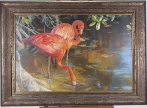 Greene Shirley 1959,Depicting two flamingos,Wickliff & Associates US 2017-09-16