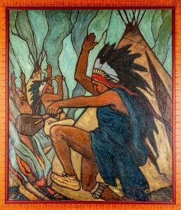GREENE Thomas Garland 1875-1955,Native American Scene,Cottone US 2023-05-18