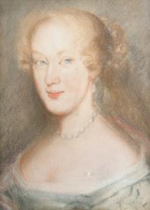 GREENHILL John,Portrait of a young lady wearing a pearl necklace ,Woolley & Wallis 2021-08-11