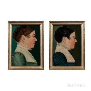 GREENLEAF Benjamin 1769-1821,Two Portraits of Women of the Robert Goold Family,Skinner US 2018-11-03