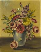 GREENLEAF Janet E 1900-1900,Flowers in a vase,Eldred's US 2016-09-01