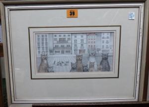 GREENWOOD Eileen 1917-2014,City cats,Bellmans Fine Art Auctioneers GB 2018-05-12