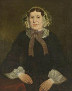 GREENWOOD Emily 1824,PORTRAIT OF MRS MARY FAIRBROTHER, AGED 58, HALF LE,1859,Sworders GB 2017-03-14