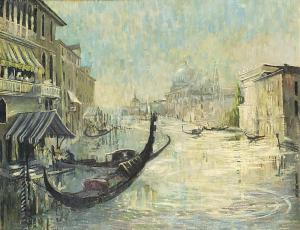 GREENWOOD Ernest 1913-2009,Grand canal with gondolas, Venice,20th century,Eastbourne GB 2022-02-16