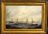 GREENWOOD George Parker 1850-1904,Portrait of an Ocean Steamer in Heavy Seas.,Skinner US 2005-11-06