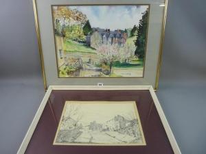 greenwood Maurice,Rural scene with blossom trees,1973,Rogers Jones & Co GB 2016-08-30