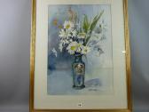 greenwood Maurice,Still life, flowers in a vase,1983,Rogers Jones & Co GB 2016-08-30