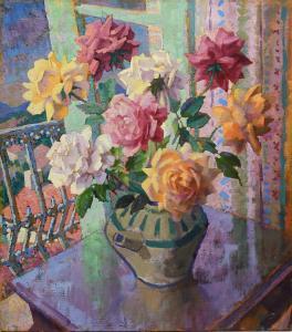 GREENWOOD Orlando 1892-1989,Still life of roses,Woolley & Wallis GB 2023-12-13
