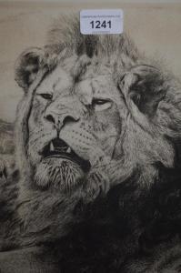 GREENWOOD Timothy 1946-2010,portrait of a lion,Lawrences of Bletchingley GB 2021-09-07