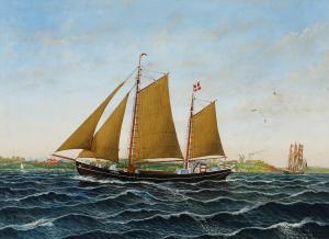 GREGERSEN Julius,Portrait of the sailship \“Agnete\” from Årøsund,1944,Bruun Rasmussen 2022-10-31