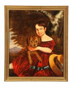 GREGG Thomas Henry 1824-1872,PORTRAIT OF CHILD WITH DOG,Garth's US 2012-05-18