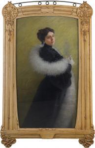 GREGORIETTI SALVATORE 1870-1952,Ritratto di Giovanna Verderame Sapio,1904,Trionfante IT 2023-06-29