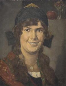 GREGORITSCH Toni 1868-1923,Junge Kärntner Bäuerin in Festtracht,Palais Dorotheum AT 2018-11-20