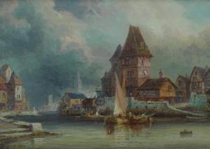 GREGORY Charles 1810-1896,harbour scene,Burstow and Hewett GB 2018-01-25