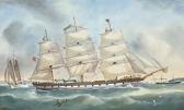 GREGORY George Frederick 1815-1890,SHIPS IN PORT PHILLIP BAY,1880,Deutscher and Hackett 2011-08-31