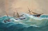 GREGORY George Frederick 1815-1890,Steamer with Tail Sails Weathering a Storm in Hea,Elder Fine Art 2019-03-31
