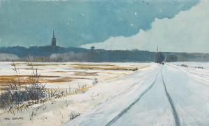 GREGORY Mac,Moonlit Winter Landscape,Tooveys Auction GB 2023-07-12