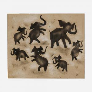 GREGORY Waylande 1905-1971,Seven Elephants,Toomey & Co. Auctioneers US 2023-07-26