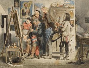 GREIL Alois 1842-1902,THE VILLAGE PATRON,1871,im Kinsky Auktionshaus AT 2023-06-20