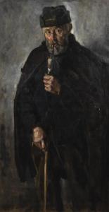 GREINKE Hans 1891-1960,Großes Bildnis eines Pfeiferauchers,Wendl DE 2019-06-20