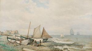 GREIVE Snr. Johan Conrad, 1837-1891,Fishermen on the Shore,Barridoff Auctions US 2023-11-18